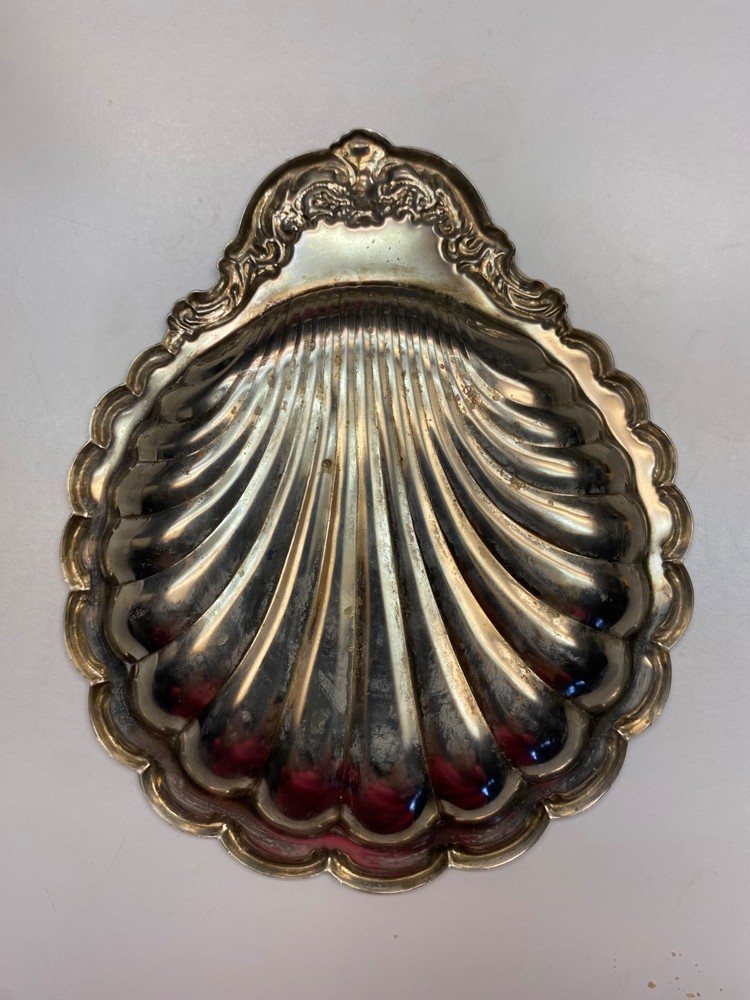 Vintage Silver Seashell Jewelry Dish