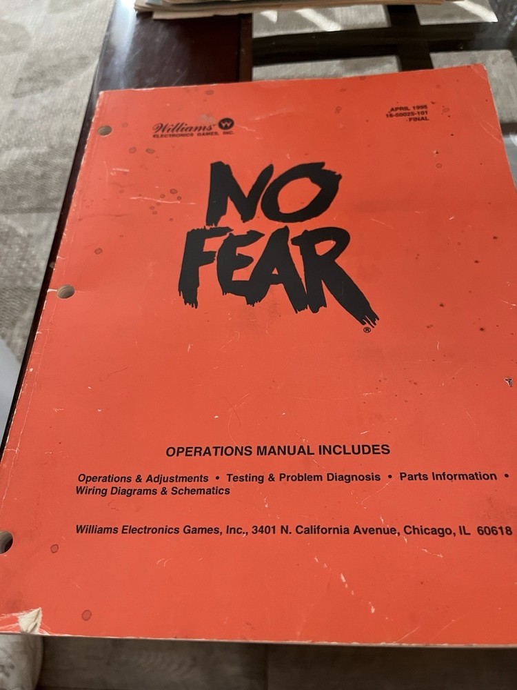 No Fear Pinball Manual