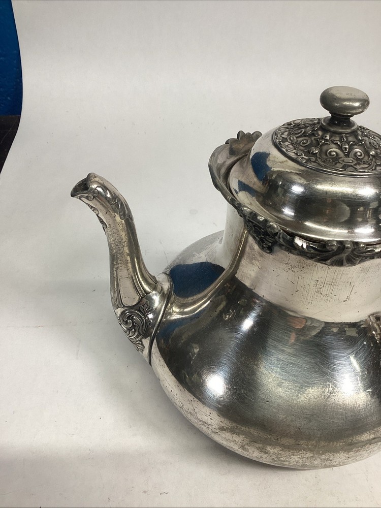 Antique Ornate Silver Plated Teapot