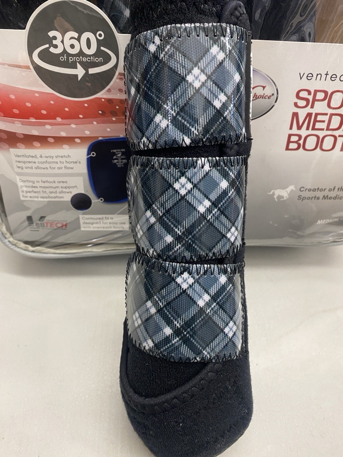 Professional Choice Sport Boots (4pk) Black With Plaid