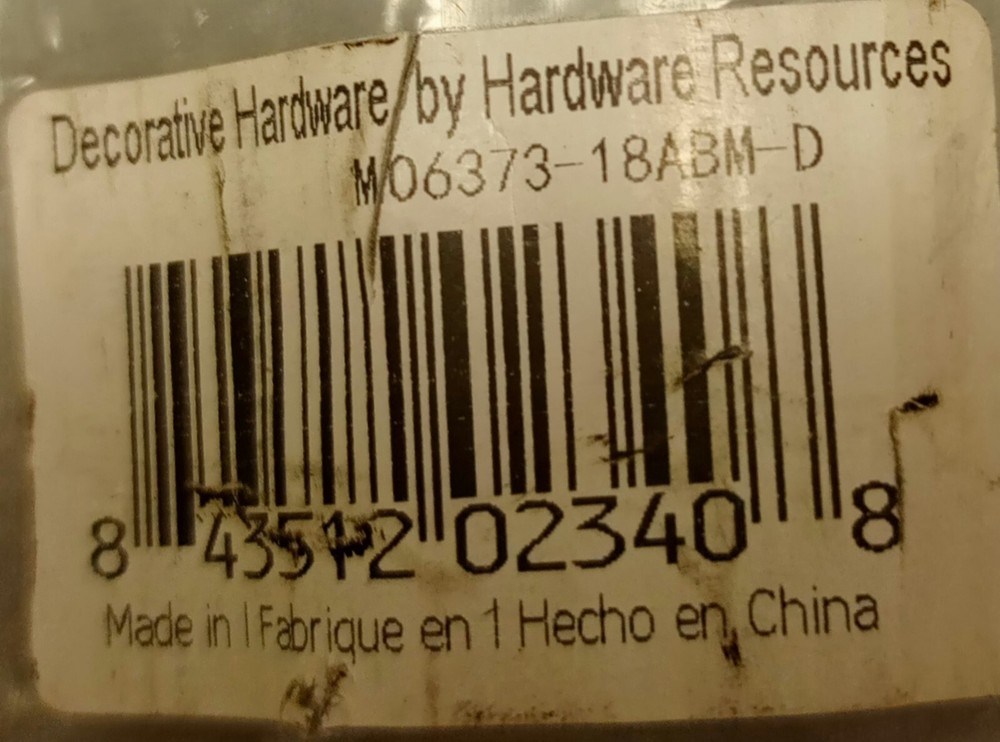 M06373-18ABM-D 18" Decorative Hardware