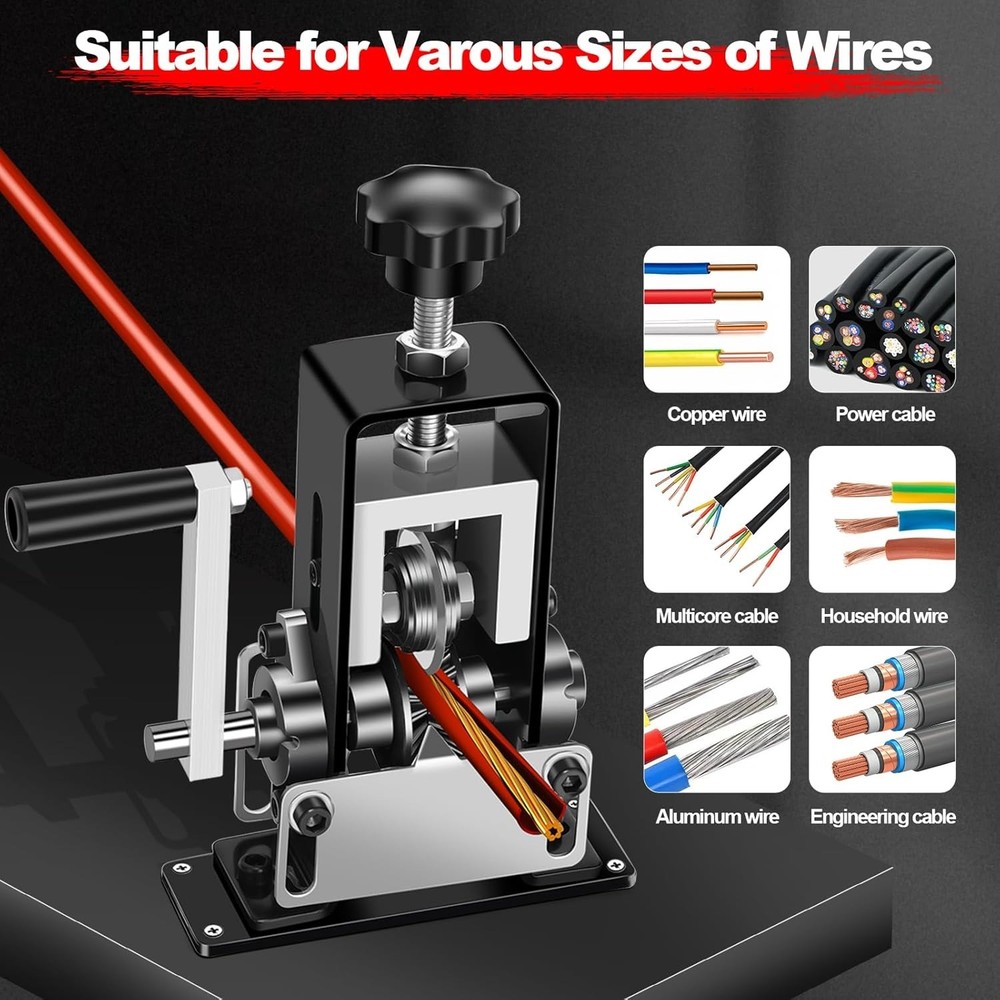 Durable 0.06"-1" Wire Stripper Machine - Perfect for Scrap Copper Projects