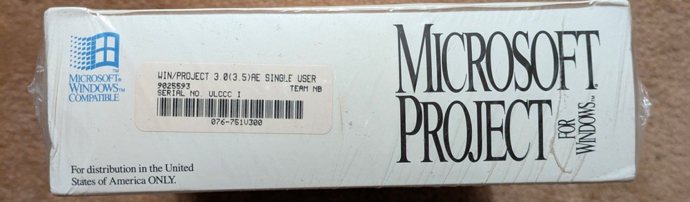 VINTAGE Microsoft Project for Windows(Sealed)