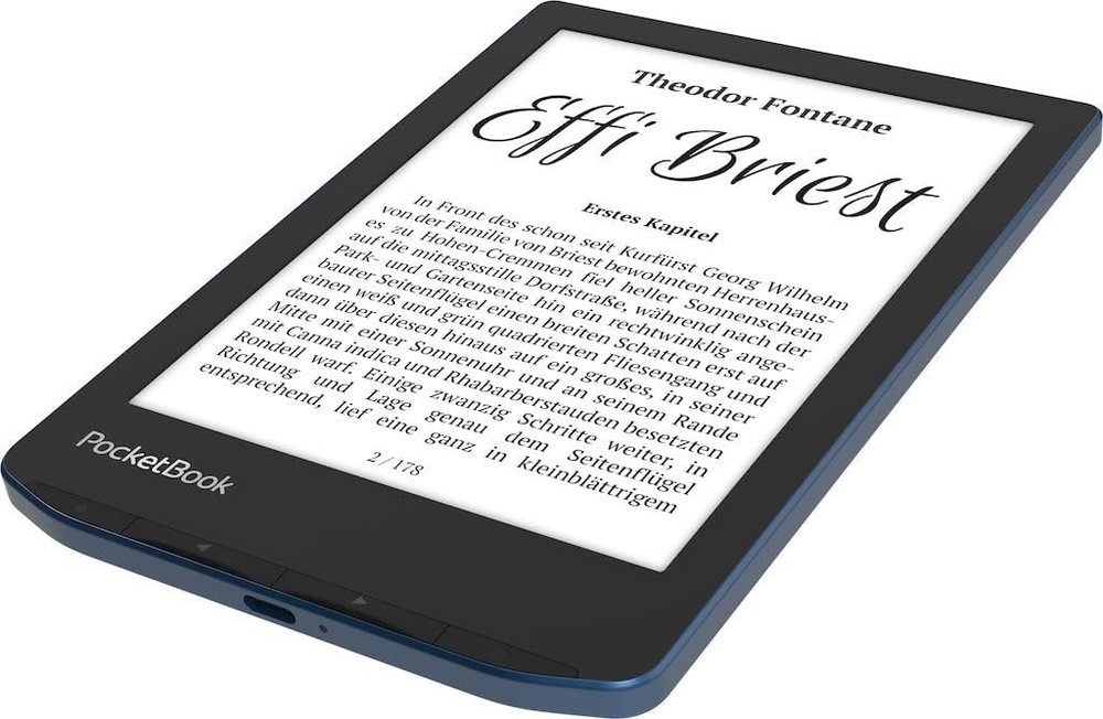 PocketBook Verse PRO 6" E-Ink HD eReader + Case bundle, Waterproof, Audio, Azure