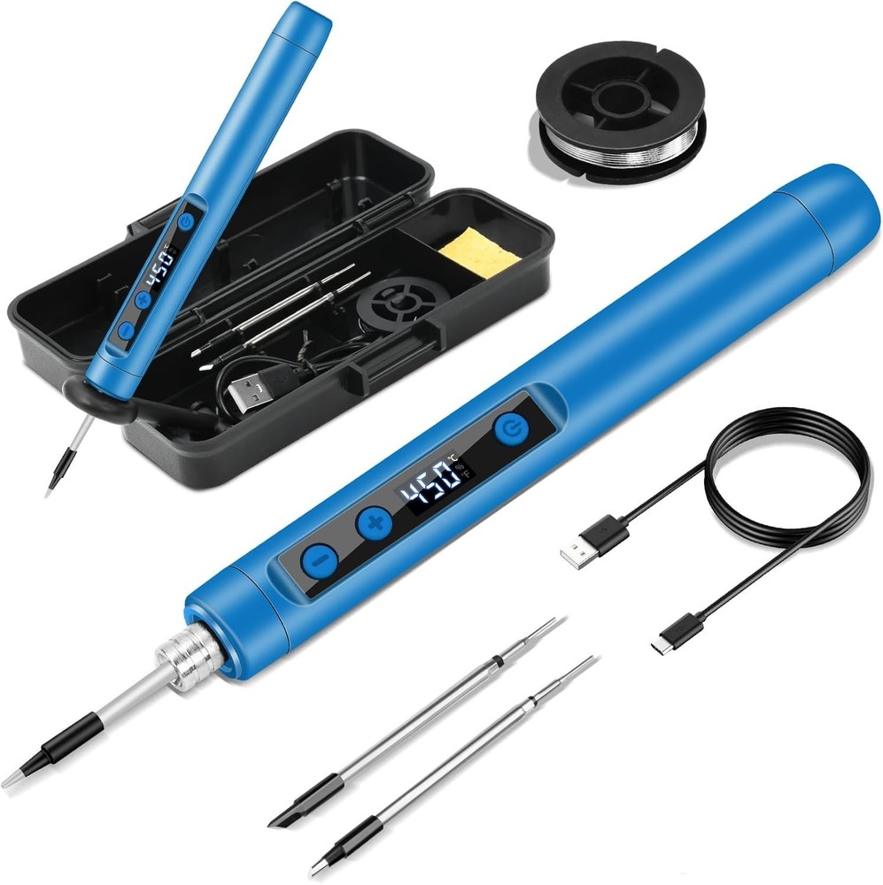 Wireless Soldering Iron KitWith Digital Adjustable Temperature,Suitable for home