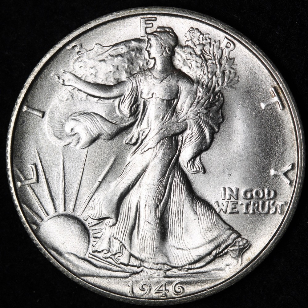 1946-S Walking Liberty Silver Half Dollar GEM BU *UNCIRCULATED* MS E341 KRFN