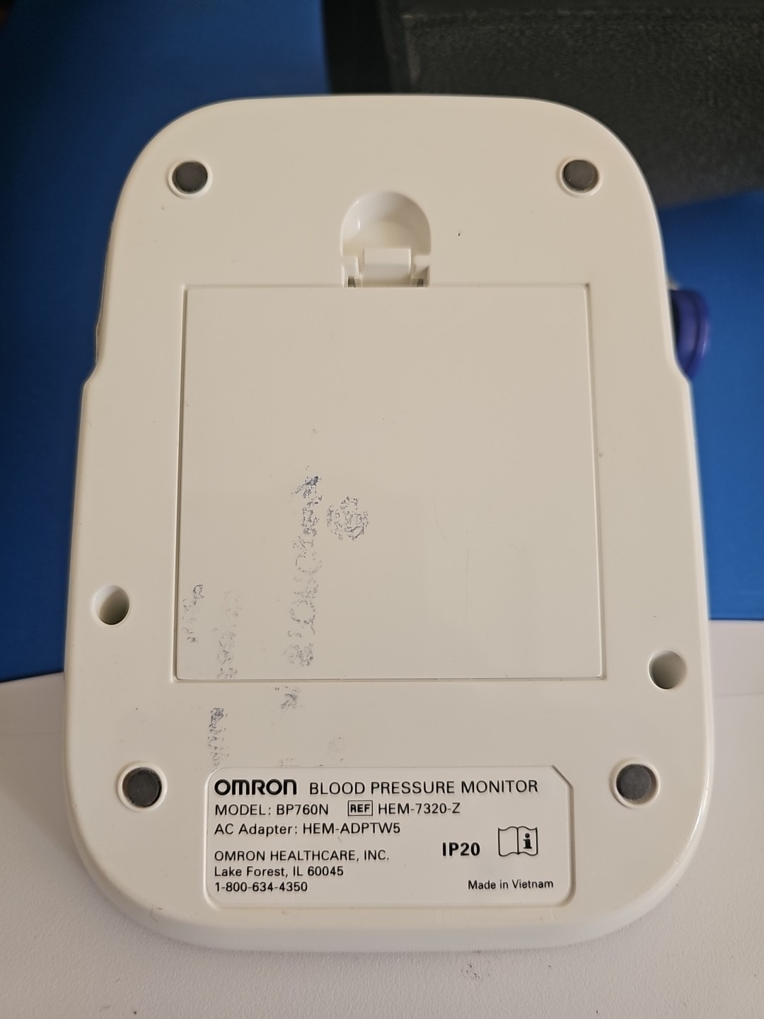 Omron BP760N Upper Arm Blood Pressure Monitor and Arm Cuff Used Works