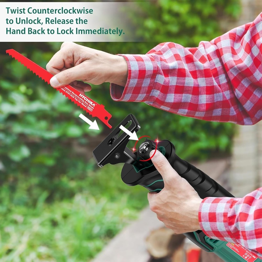 Compact 720W Corded Reciprocating Saw with Variable Speed Control - Green/Black