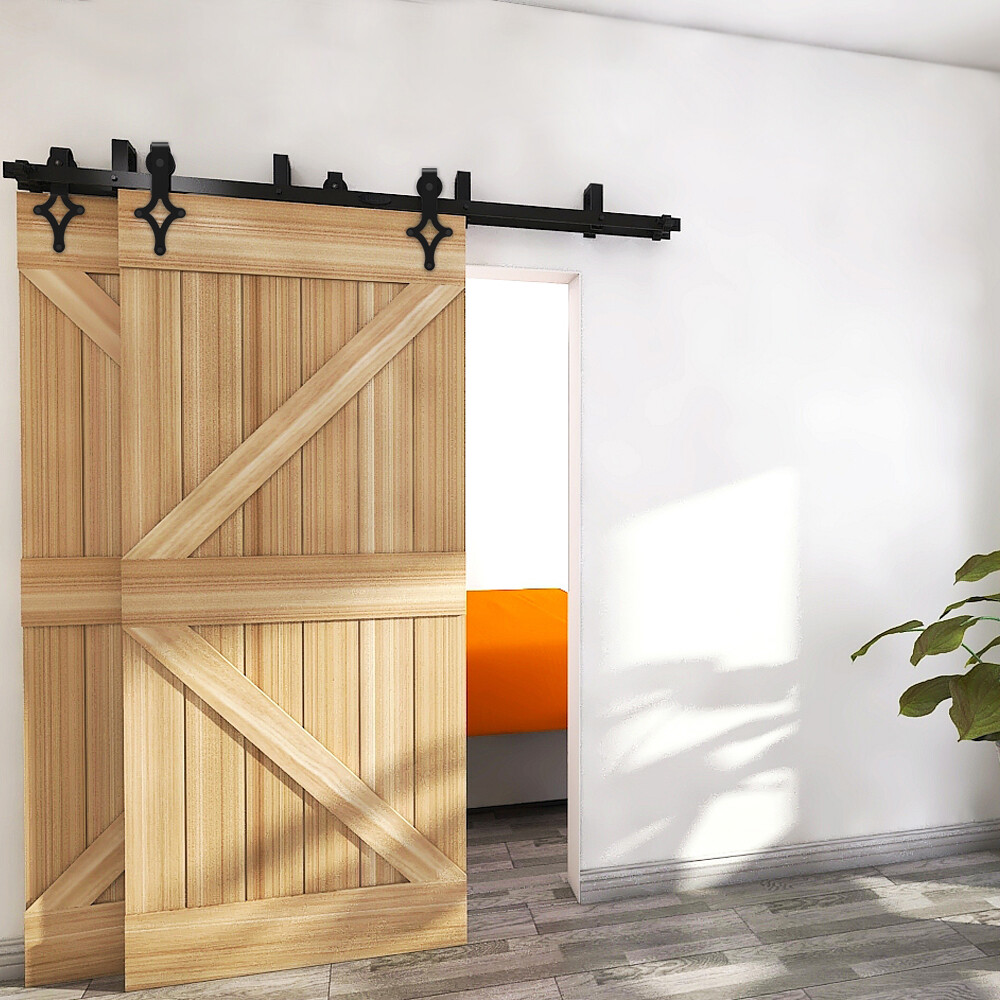 4-20FT Sliding Barn Door Hardware Closet Track Kit for Single/Double/Bypass Door