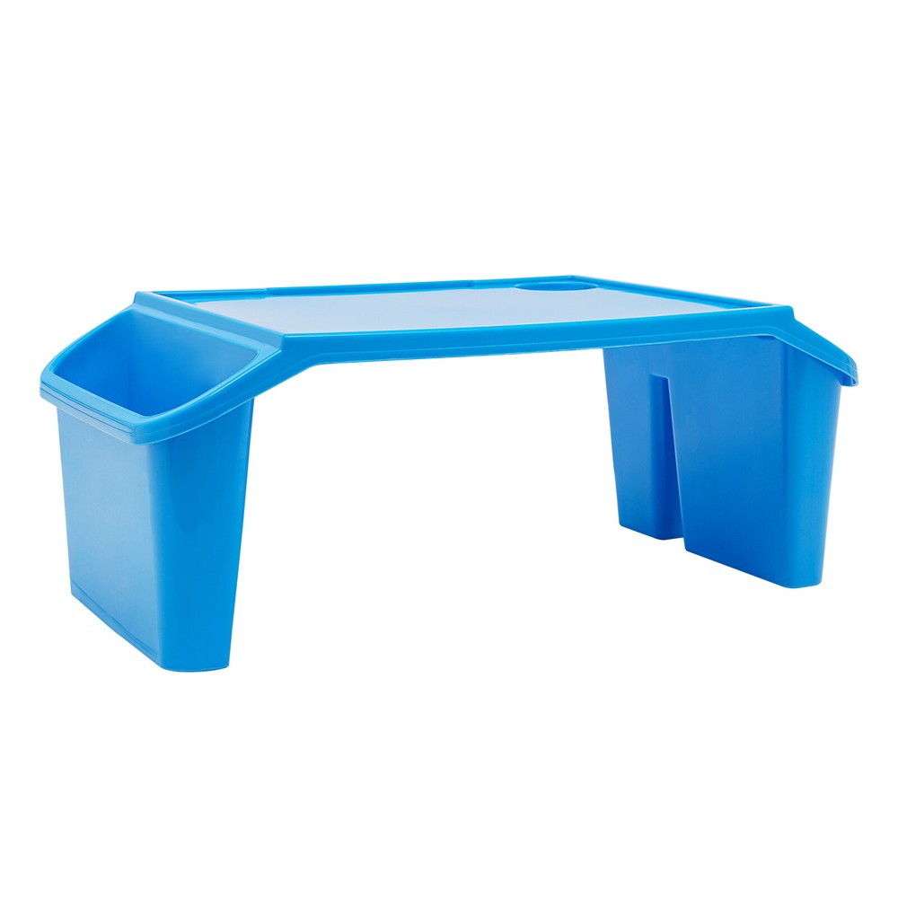 Kids Lap Desk, Portable Activity Tray with Side Storage, Stackable Plastic Desk