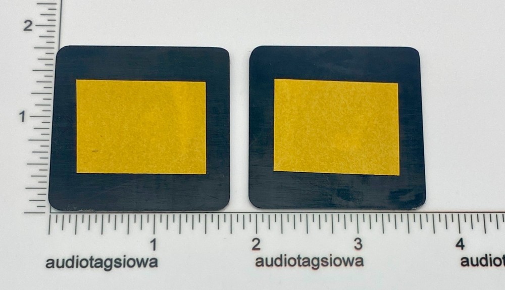 EV Electro-Voice Interface D Badge Logo Emblem Square Incised Acrylic PAIR