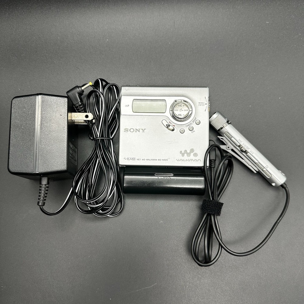 SONY MZ-N920 NET MD WALKMAN Silver Tested Working