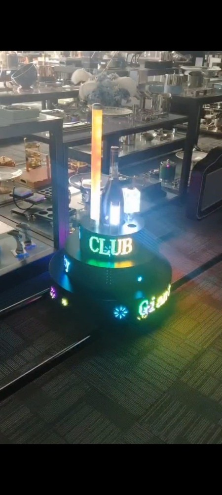 Large 3 Layers Cake Stand with LED App Screen Turntable Display for Birthday