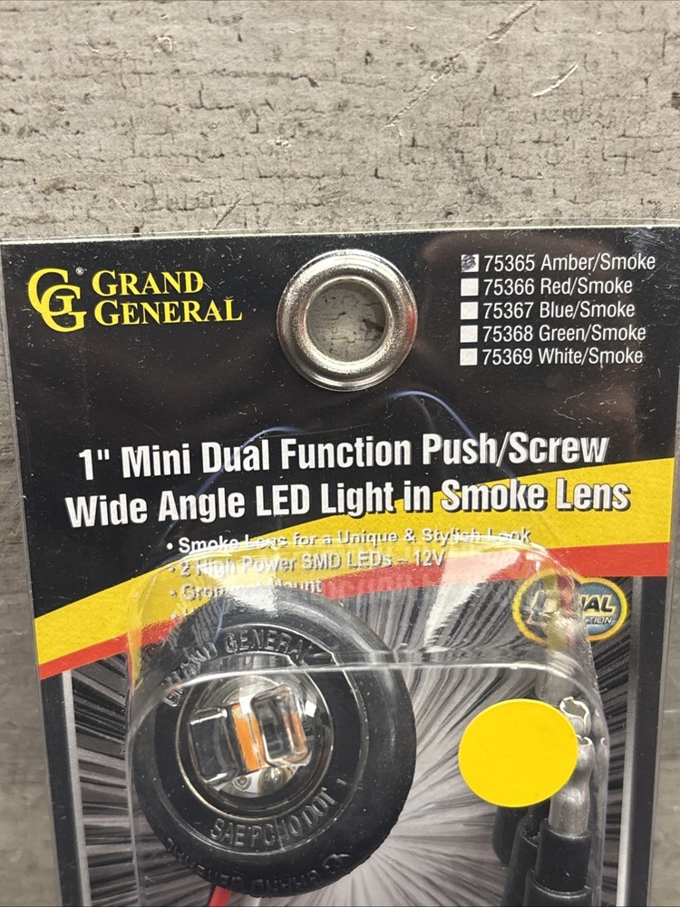 GRAND GENERAL 1" Mini Dual Function Push/Screw Wide Angle LED Light 75365