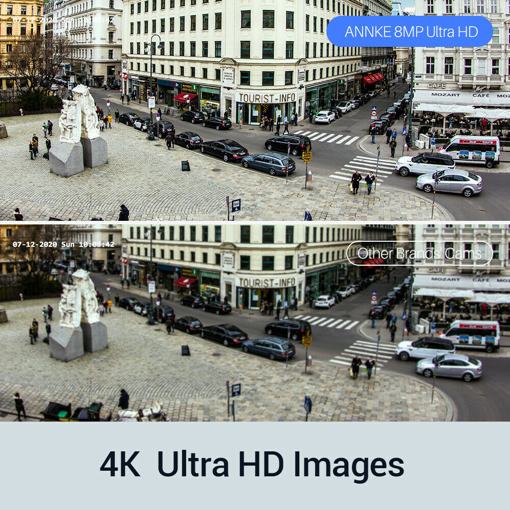 ANNKE 8MP 4K PoE IP Security Camera Home Surveillance Outdoor IR Night Vision