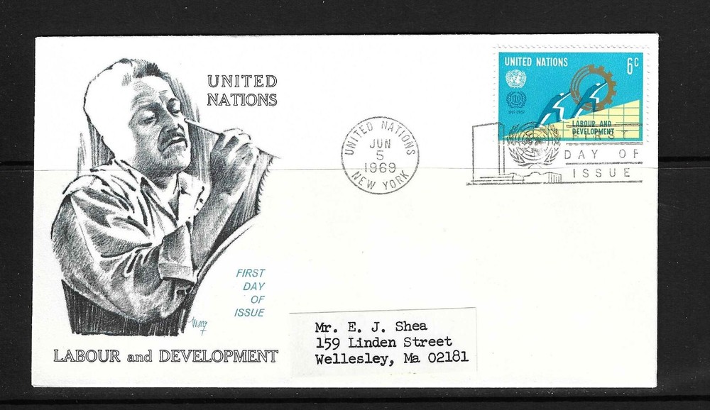 United Nations SC # 199 Labor And Development . Marg Cachet