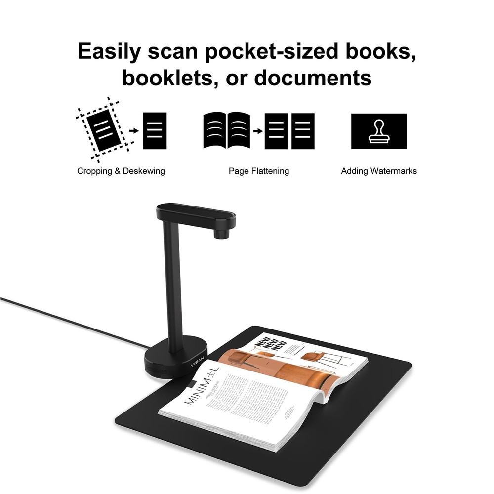 A8401 Document Scanner Camera: 16MP Output, Portable USB Camera for Laptop/De...