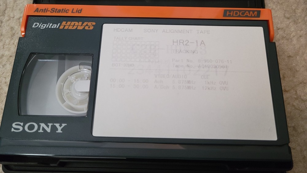 Sony HDCAM Alignment Tape : HR2-1A
