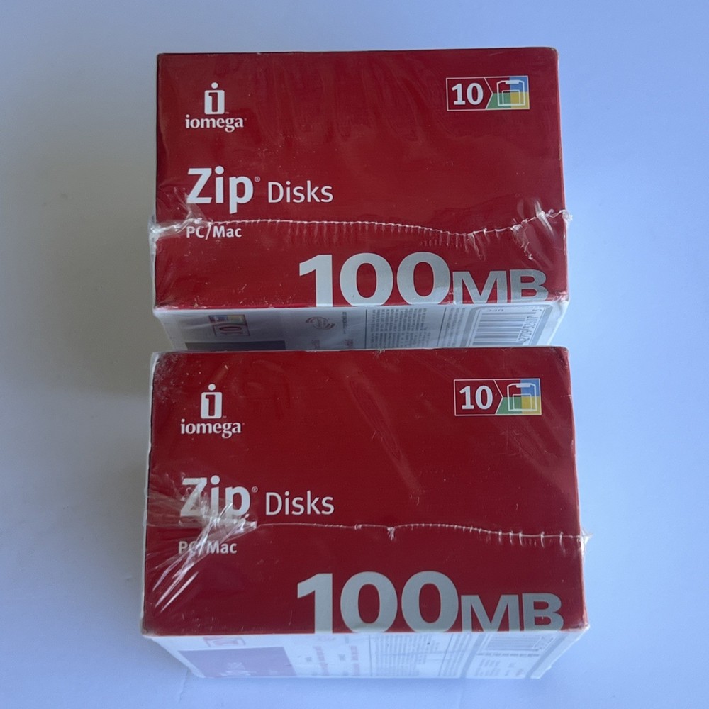 Iomega ZIP 100MB 20 Pack (2X 10) New Sealed Mac/PC