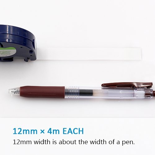 5PK Compatible DYMO LetraTag Refills 91330 White Paper Label Tape 12mm LT-100H