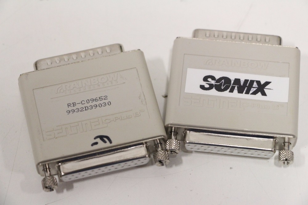 Lot of (2) Rainbow Technologies SONIX Flexscan Software Key Parallel Adaptor