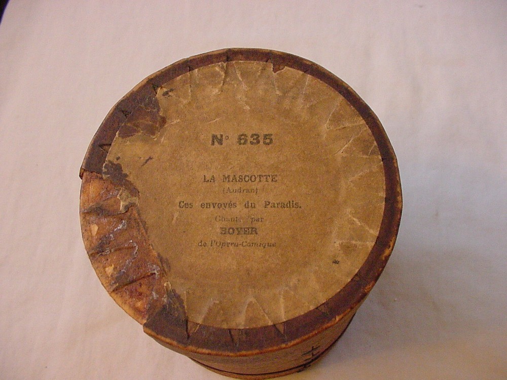 3 Inch PATHE SALON EMPTY Cylinder Record Box