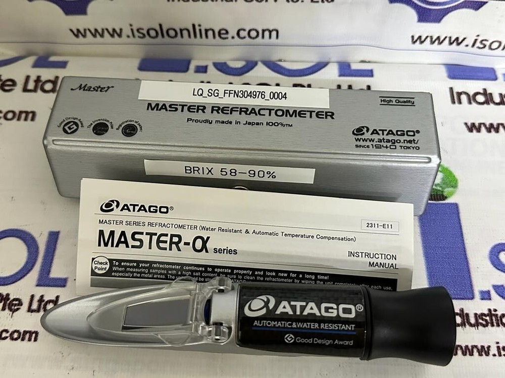 ATAGO Master-3α Series Refractometer BRIX 58-90% Automatic & Water Resistant