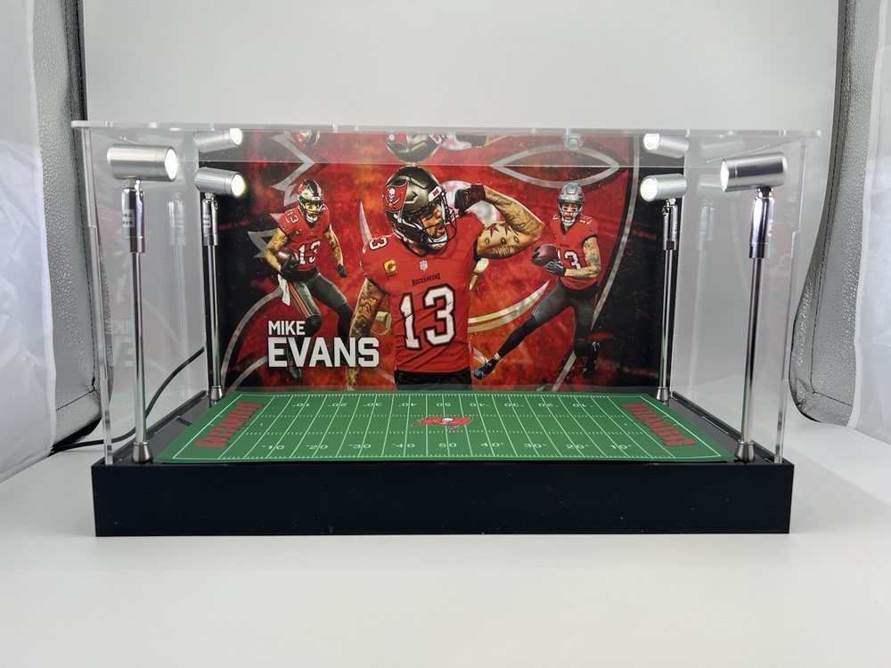 Mike Evans - Bucs - Custom 2 Mini Helmet Display Case W/ LED Lights