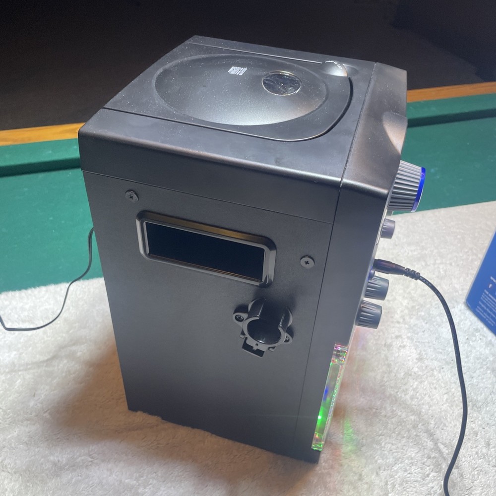 Singing Machine Bluetooth/CD Karaoke System w/LED Disco Lights SML385BTBK