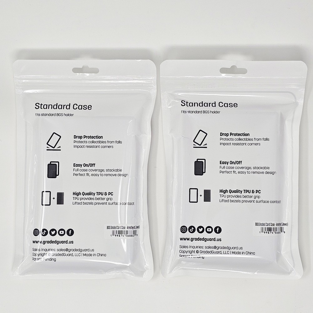 (2) Amethyst GradedGuard BGS Graded Card Jewel Case Guard Protector Stackable