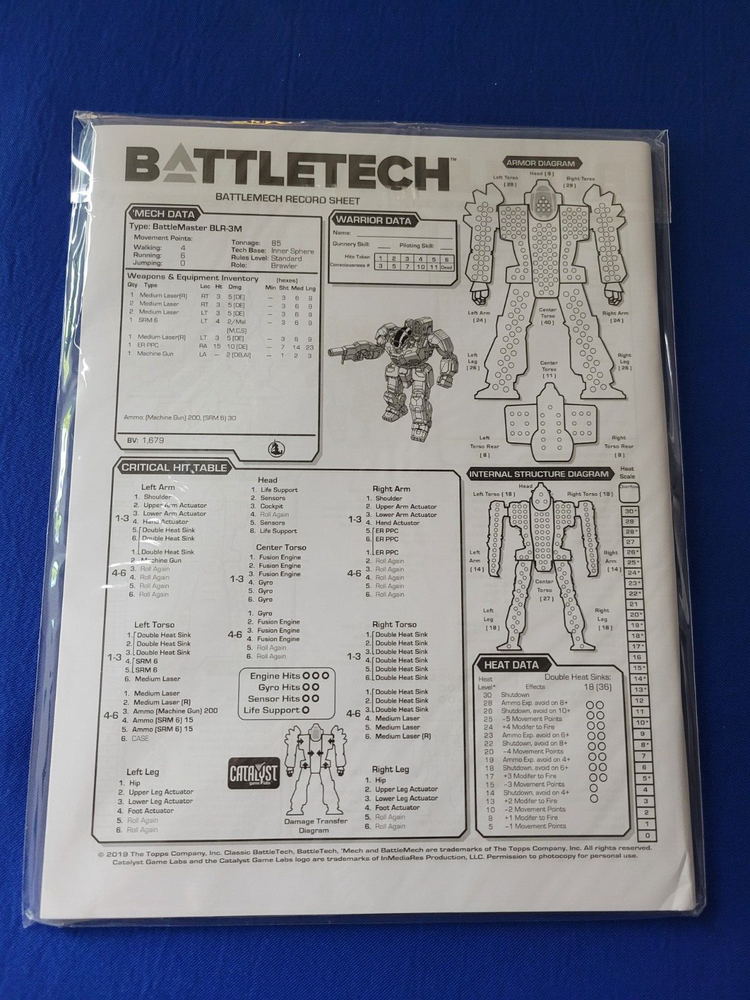 Omnimech Record Sheets - Battletech