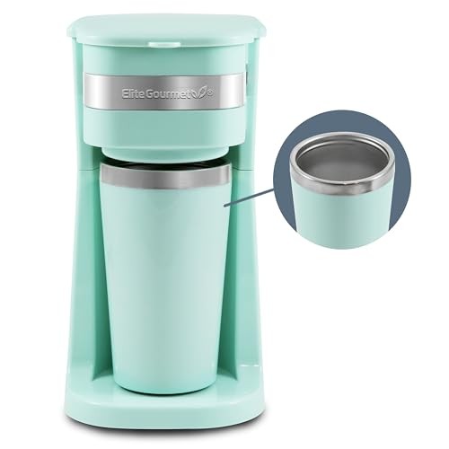 EHC113M Personal Single-Serve Compact Coffee Maker Brewer Includes 14Oz. Mint