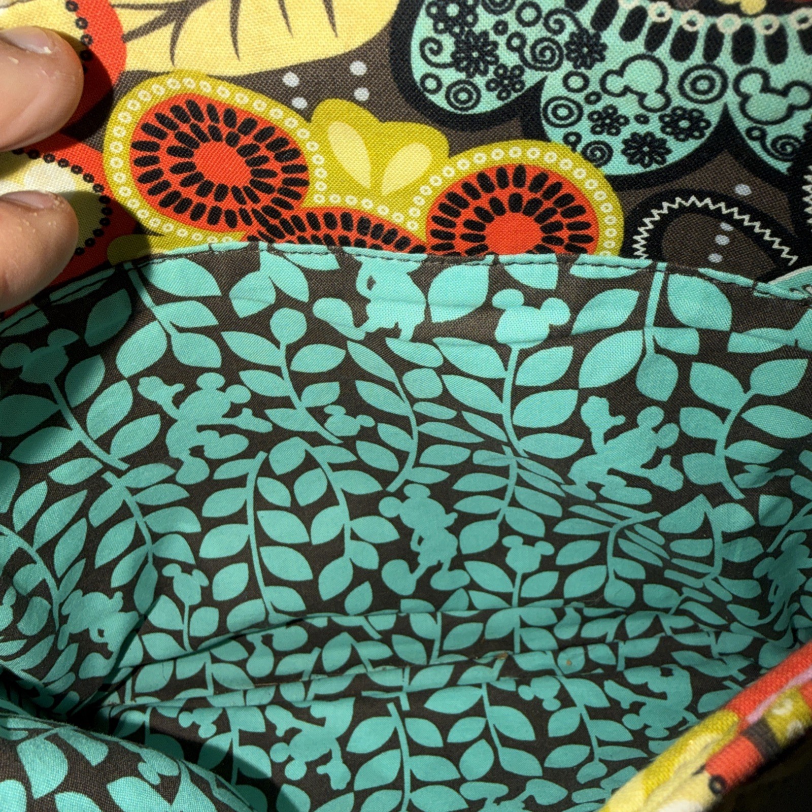 Vera Bradley Disney Parks Mickey's Perfect Petals Tablet Hipster Bag