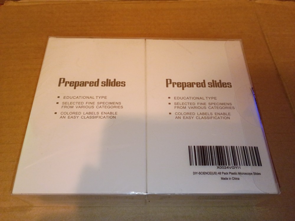 DIY Science Prepared Slides 48 Professional Type Microscope Slides NEW.