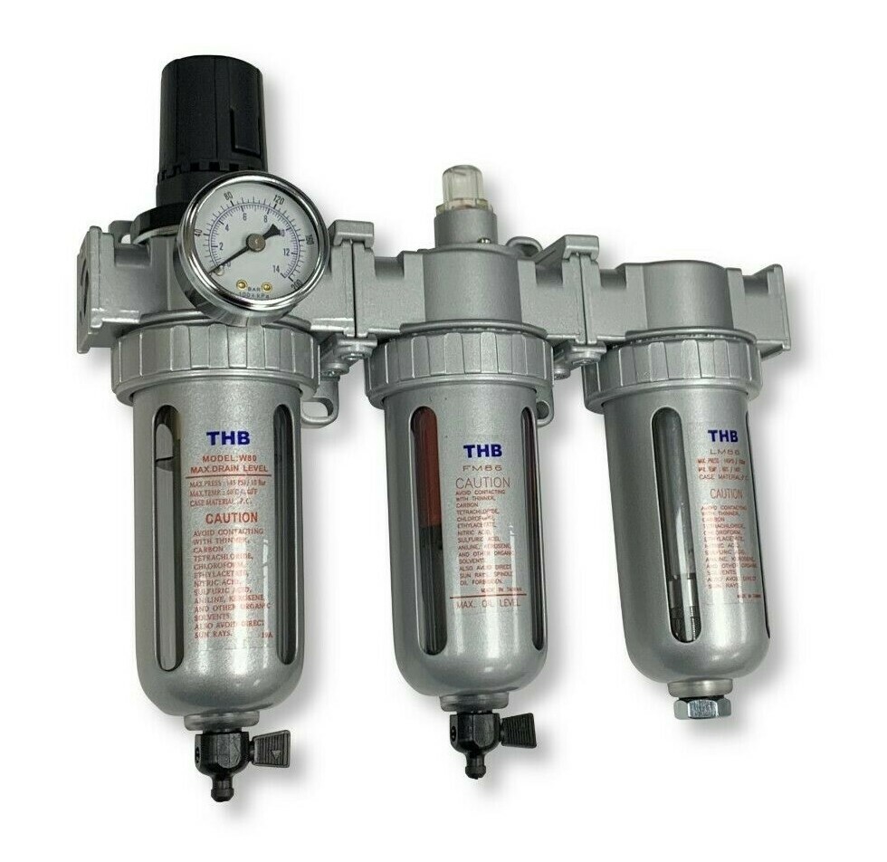 3/8" COMPRESSED AIR FILTER REGULATOR / DESICCANT DRYER / COALESCING FILTER