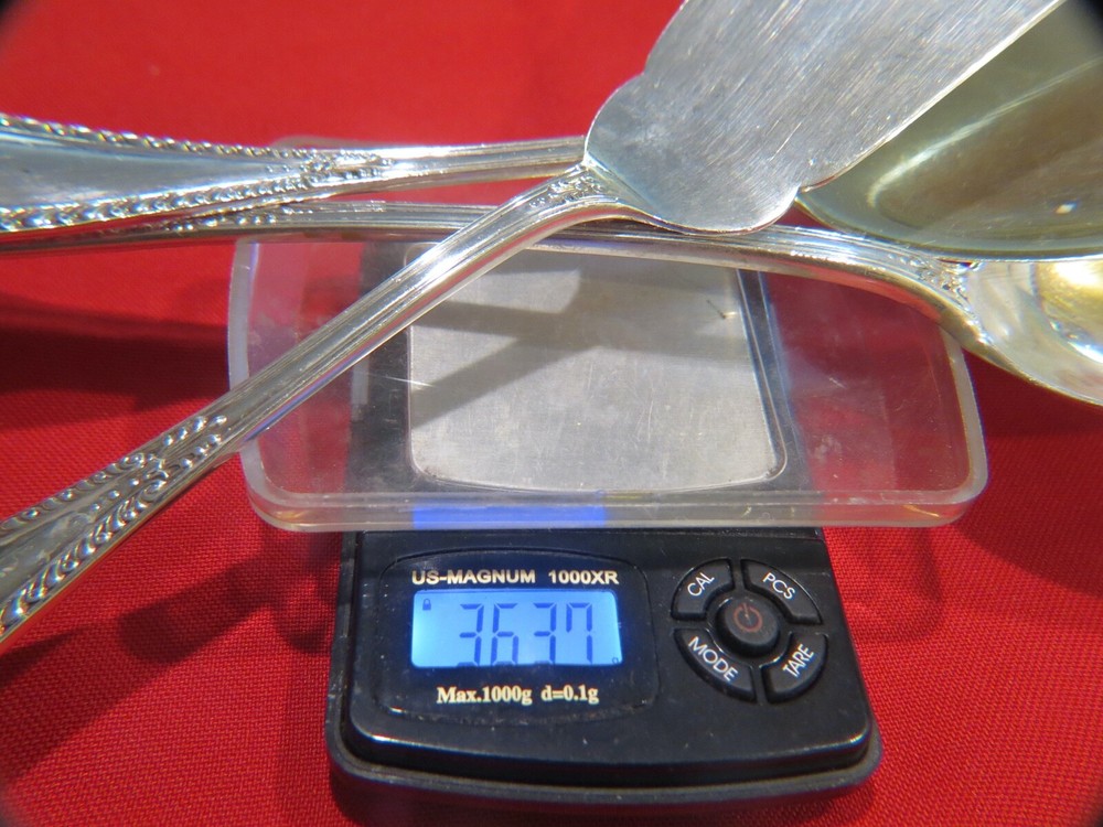 German Sterling Silver 800 fine Fish Knife Lg Serving Spoon Fried Egg Server