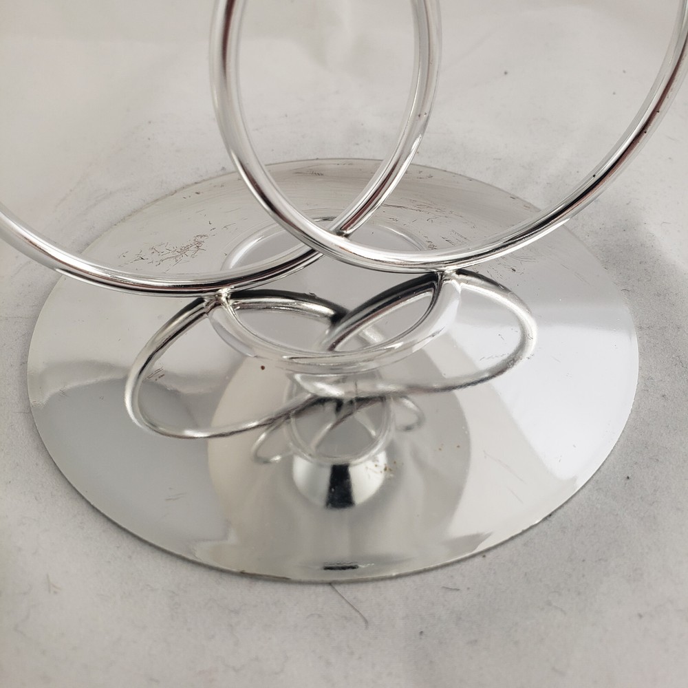 Two Ring Candle Holder 4" tall 4/75" in Diameter