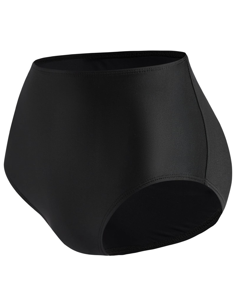 Dipinon Womens Modest Solid high Waisted Tummy Control Bikini Bottom Bathing ...