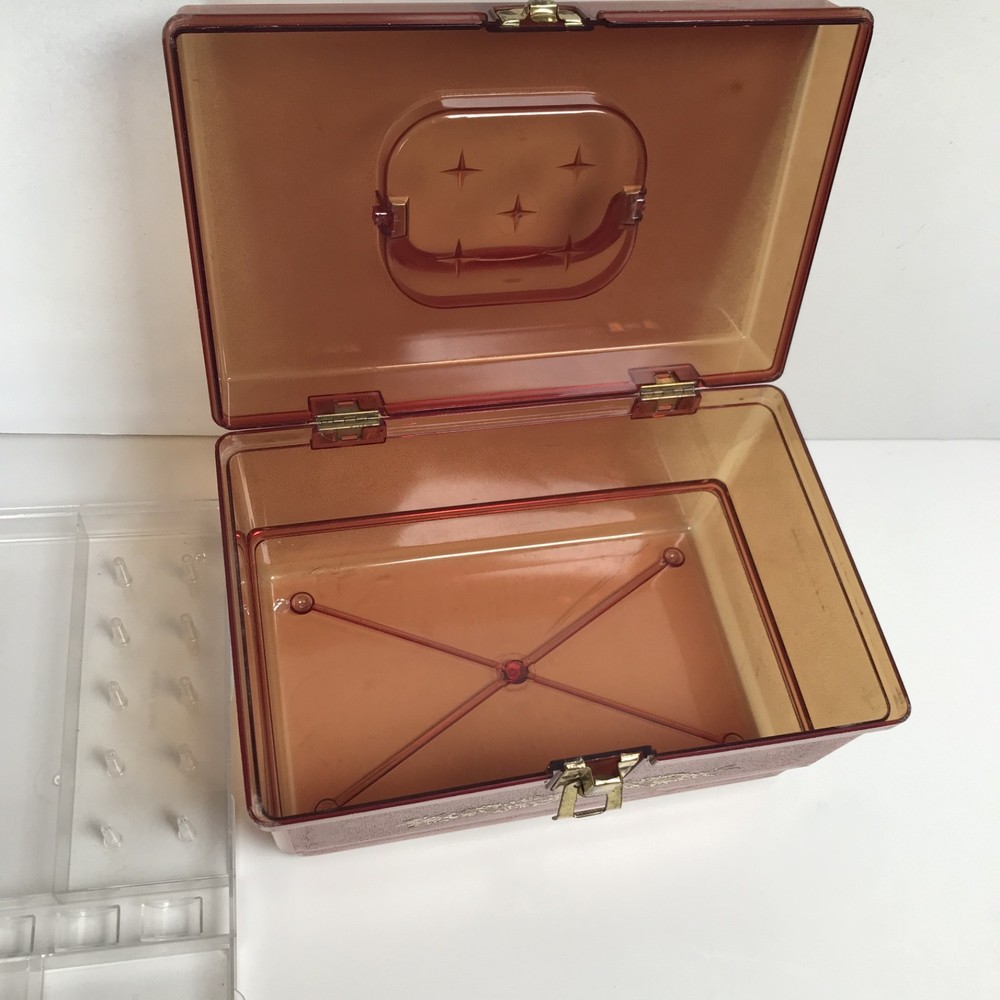 Vintage Plastic Sewing Basket Case ( RARE )