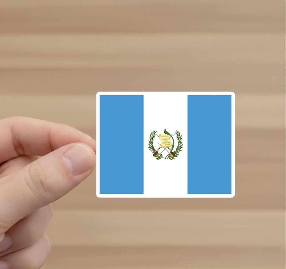 Guatemalan Flag Stickers | 2-piece Decal Set (Various Sizes)