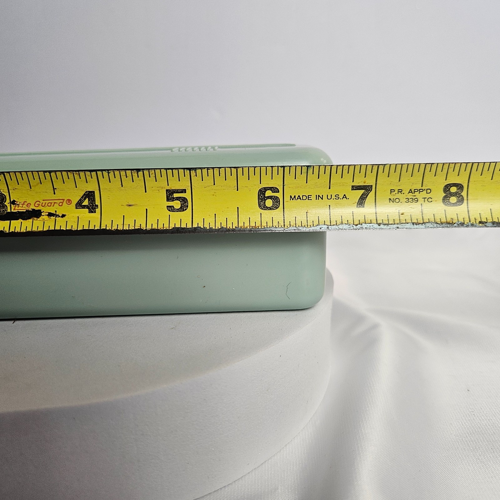 Vtg Sewing Box Vintage Mint Green Plastic Storage Case Mid Century Craft Retro