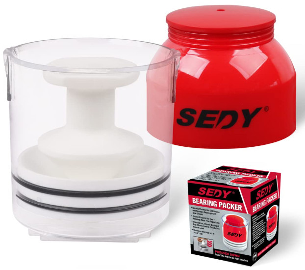 Premium Bearing Packer Kit - Effortlessly Flushes Old Grease and Repacks Wheel -