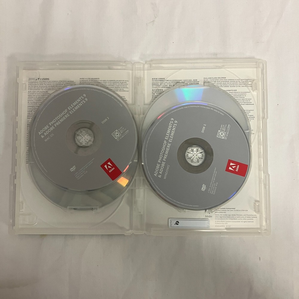 Adobe Photoshop Elements 9 & Adobe Premiere Elements 9 Complete w/ Code