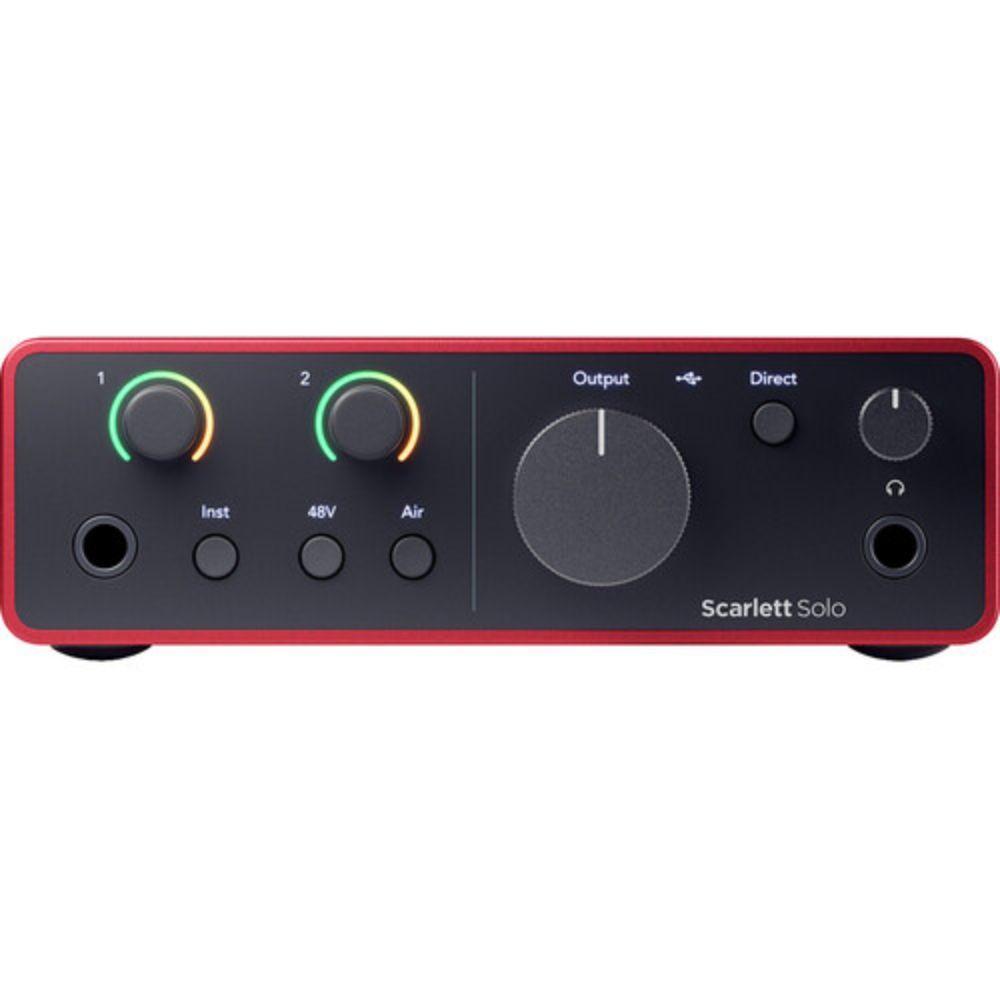 Focusrite Scarlett Solo USB-C Audio Interface 4th Gen w Aston Element Mic Bundle