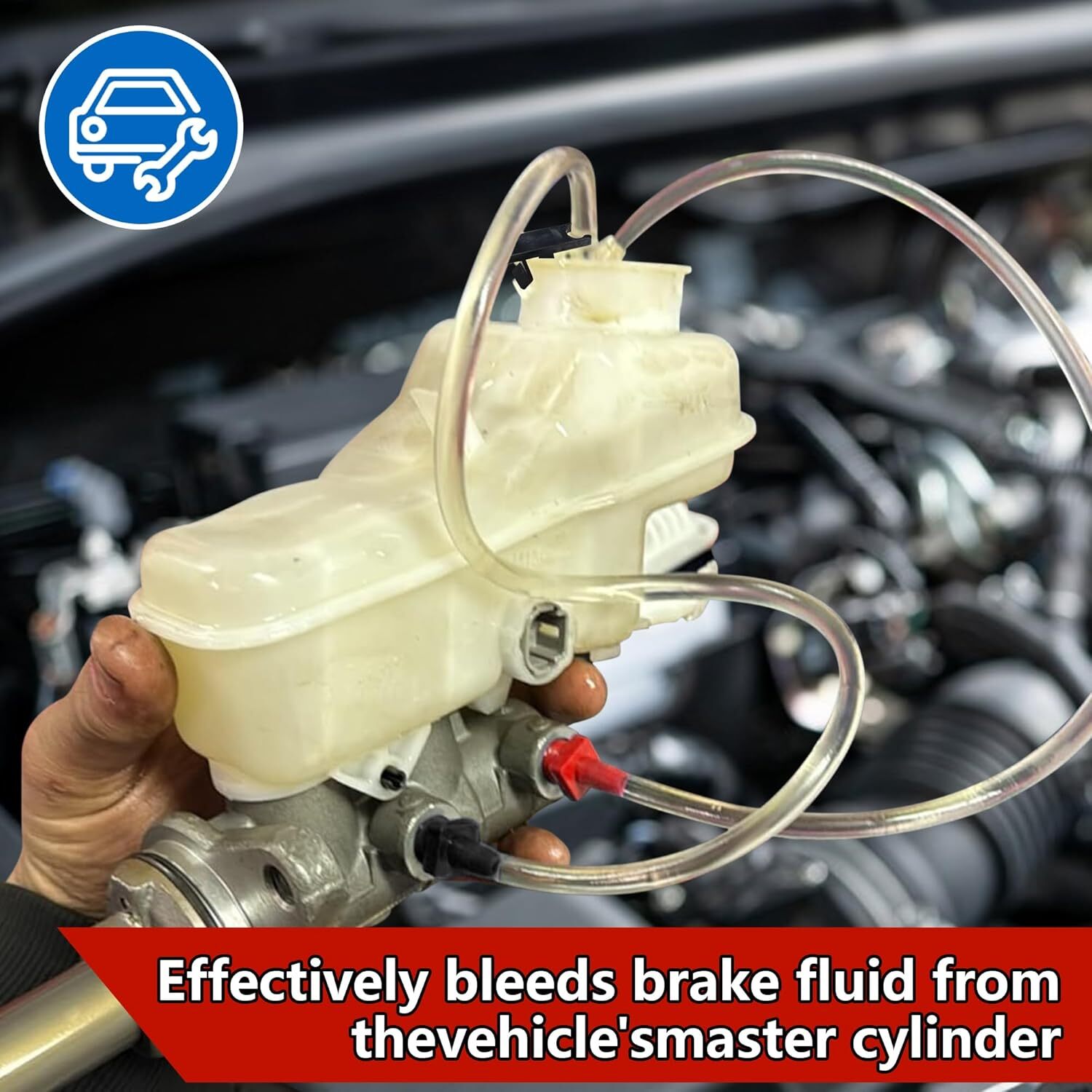 29 Pcs Master Cylinder Bleeder Kit-Brake Bleeder Kit with 22" Hose PTFE Tape Uni