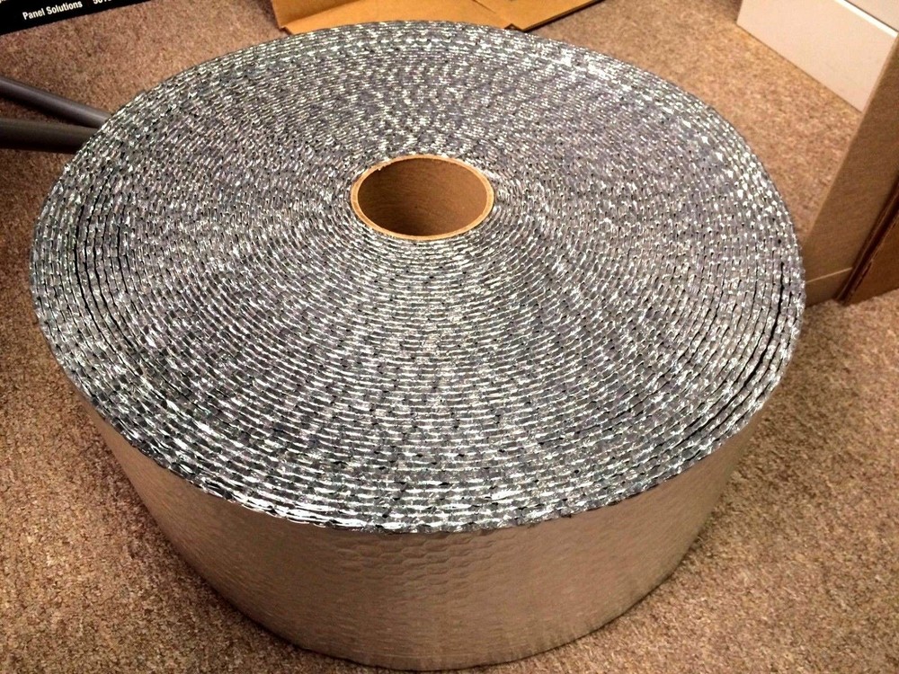 DOUBLE FOIL, REGULAR BUBBLE REFLECTIVE INSULATION WRAP 6" X 50'