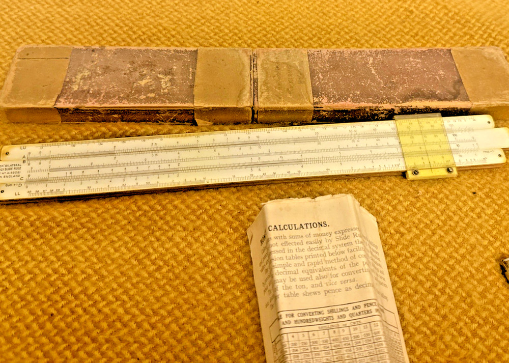 Vintage Unique Log-Log Slide Rule Brighton Boxed British Engineering Calculator
