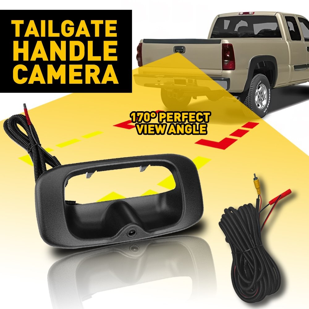 Rear Tailgate Handle Reverse View Backup Camera For 1999-2006 Chevy Silverado