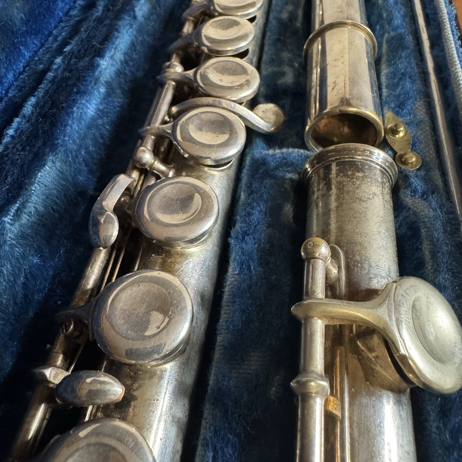 Vintage Alexandre Paris Flute With Case Italy Silver Plated 1713 W/Cleaning Rod