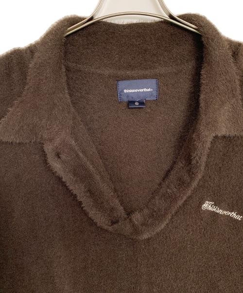 thisisneverthat Script Shaggy Knit brown